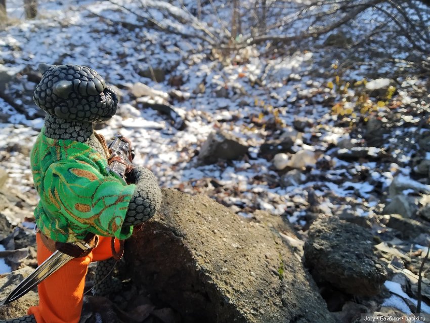 Большая серая ящерица — Авторские куклы ручной работы: текстильные (фото 8)