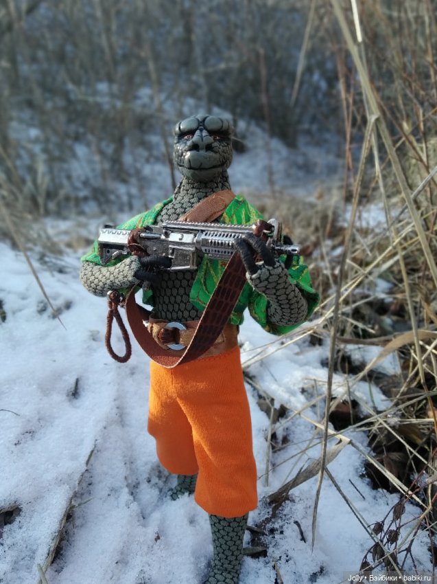 Большая серая ящерица — Авторские куклы ручной работы: текстильные (фото 2)