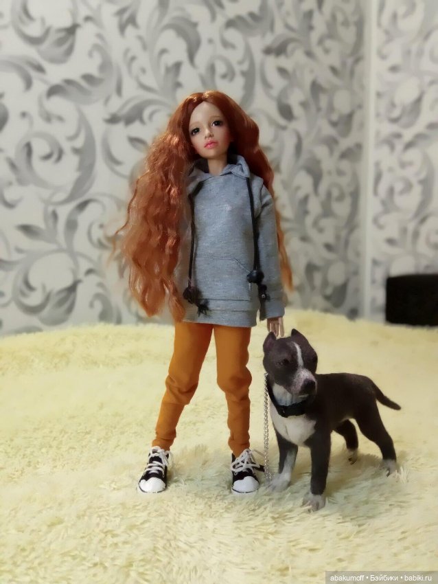 Американский стафф — Валяные игрушки из шерсти: сухое валяние (фото 2)