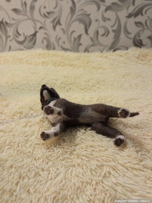 Американский стафф — Валяные игрушки из шерсти: сухое валяние