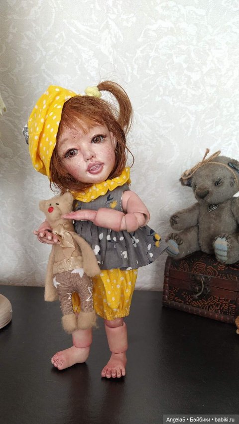 Маська. Ливинг Долл 21 см рост. Полностью шарнирная (фото 4)