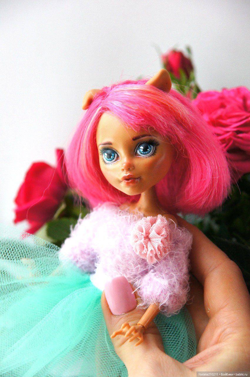 Моя вторая ООАК работа — ООАК Monster High и Ever After High: репейнт (фото 4)