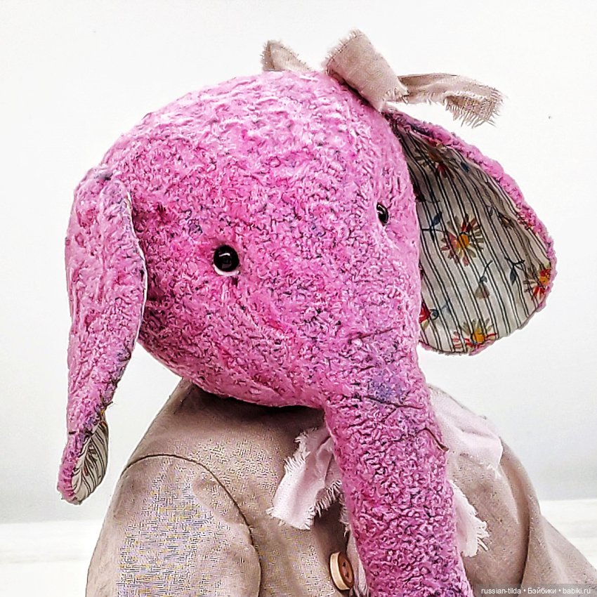 Лиловый слоник — Авторские мишки Тедди и друзья: фото (фото 4)