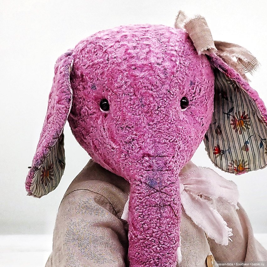 Лиловый слоник — Авторские мишки Тедди и друзья: фото