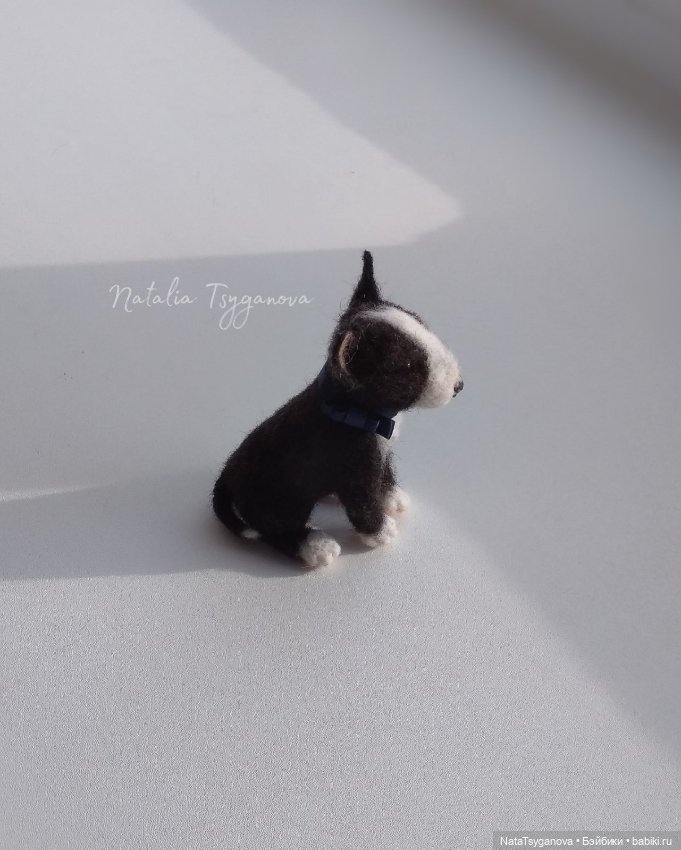Бультерьер — Валяные игрушки из шерсти: сухое валяние (фото 4)
