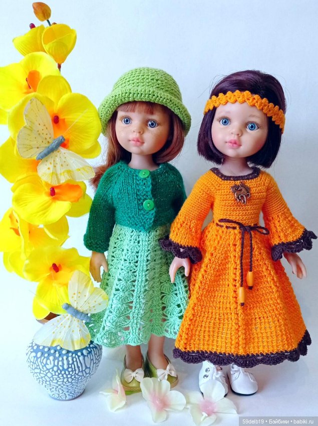 Краски весны в костюмах для кукол паола рейна