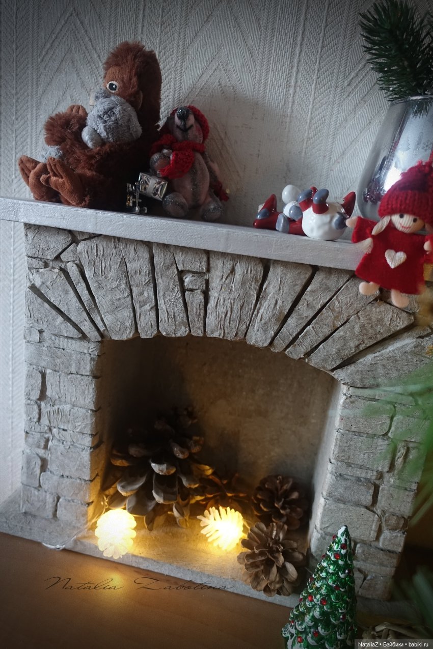 Камин из картона (краткий МК) или "Что есть счастье перед НГ" (фото 10)