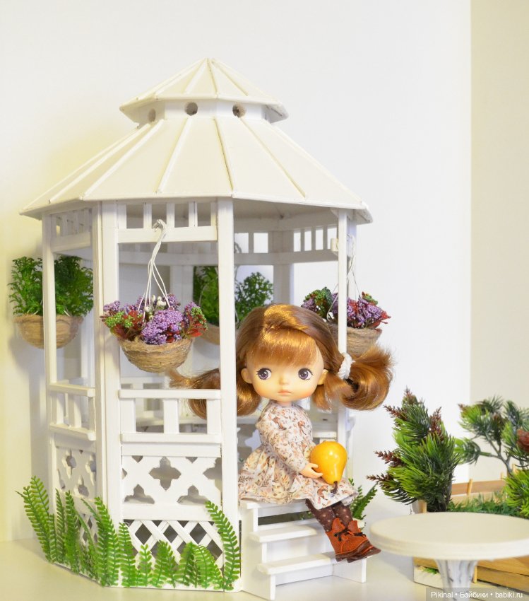 И сидят в беседках детки — Кукольные домики своими руками: фото (фото 8)