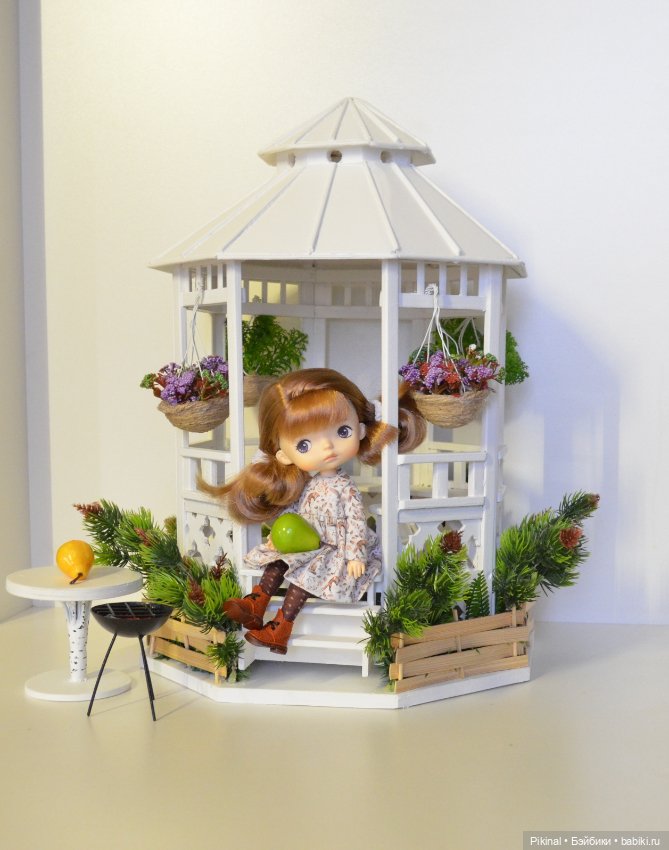И сидят в беседках детки — Кукольные домики своими руками: фото (фото 10)