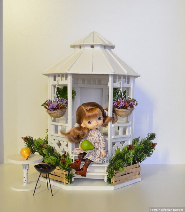И сидят в беседках детки — Кукольные домики своими руками: фото (фото 9)