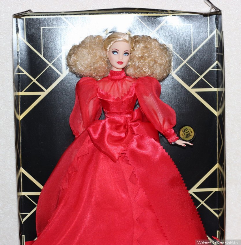 Barbie Collector Mattel 75th Anniversary Doll Blonde in Red Gown