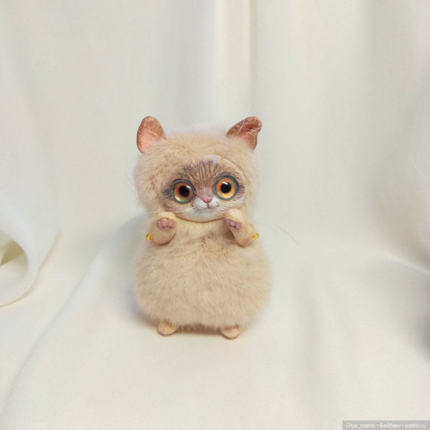 Парочка пухлых котиков — Лепка авторских игрушек и папье (фото 6)