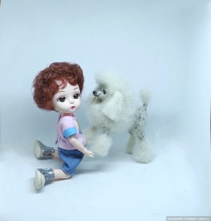 Пудель — Валяные игрушки из шерсти: сухое валяние (фото 6)