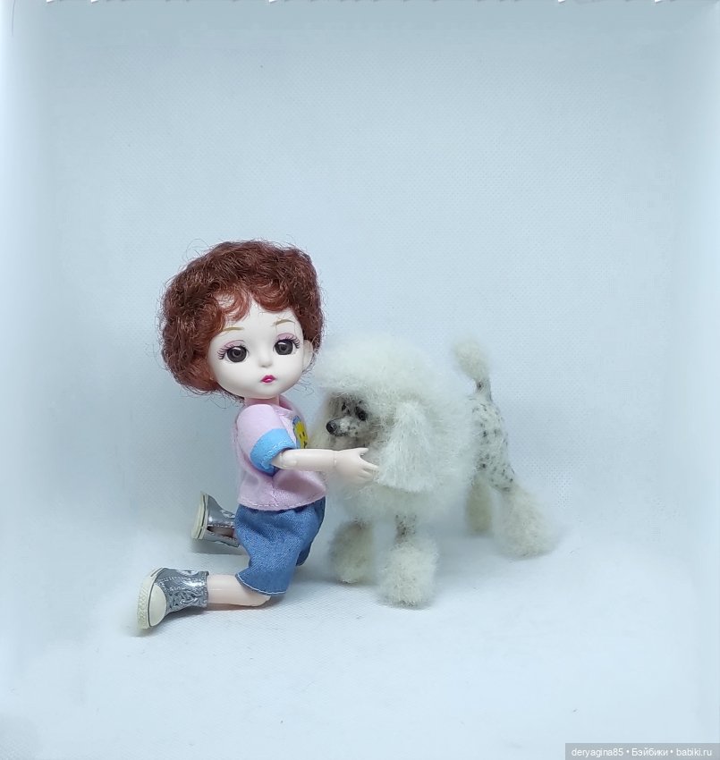 Пудель — Валяные игрушки из шерсти: сухое валяние (фото 4)