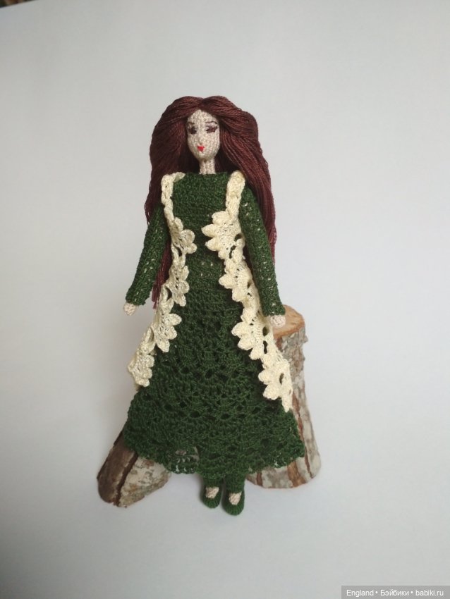 Мисс в зелёном — Авторские вязаные куклы: интерьерные (фото 2)