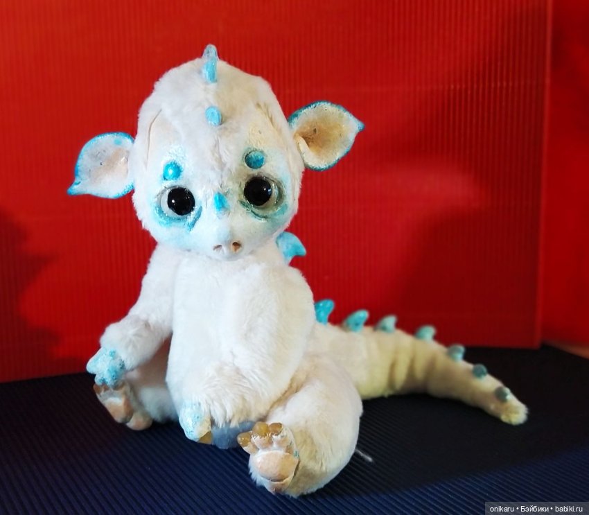 Дракончик — Игрушки в смешанной технике (мех и глина): Арт (фото 8)