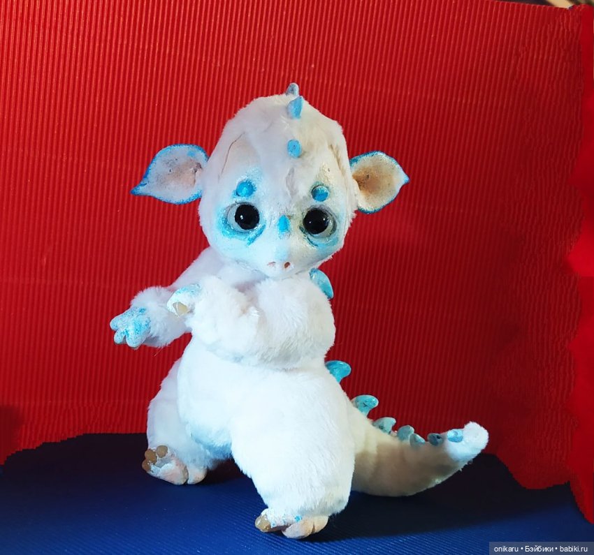 Дракончик — Игрушки в смешанной технике (мех и глина): Арт