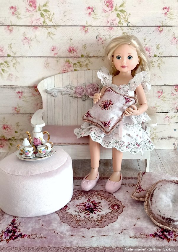 Сиреневое чаепитие — Мебель для кукол и домиков: фото