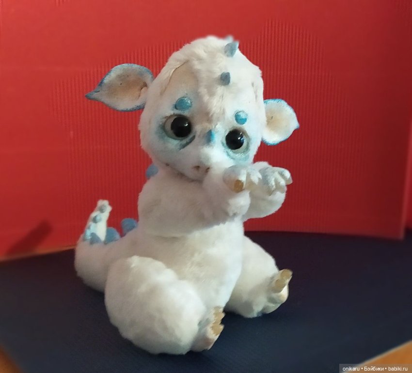 Дракончик — Игрушки в смешанной технике (мех и глина): Арт (фото 5)