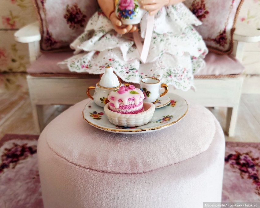 Сиреневое чаепитие — Мебель для кукол и домиков: фото