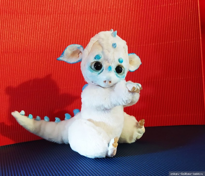 Дракончик — Игрушки в смешанной технике (мех и глина): Арт (фото 9)