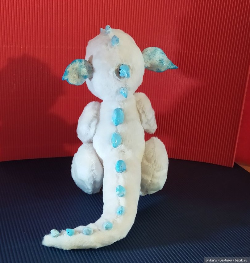 Дракончик — Игрушки в смешанной технике (мех и глина): Арт
