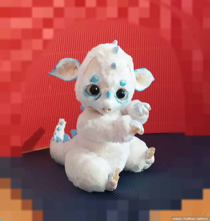 Дракончик — Игрушки в смешанной технике (мех и глина): Арт (фото 7)