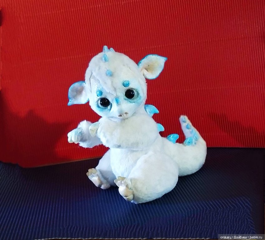 Дракончик — Игрушки в смешанной технике (мех и глина): Арт (фото 6)