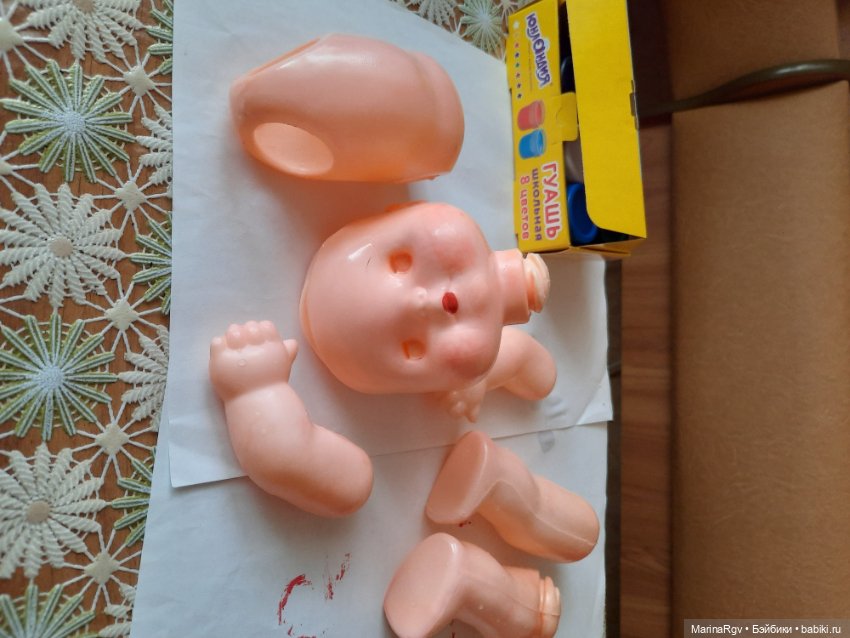 Как покрасить выцвевший (белый) пластик куклы (фото 5)