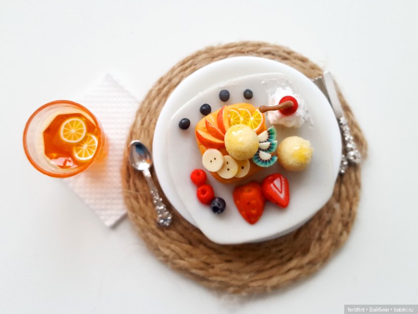 Подставка под тарелку — Кукольная миниатюра своими руками: еда (фото 8)