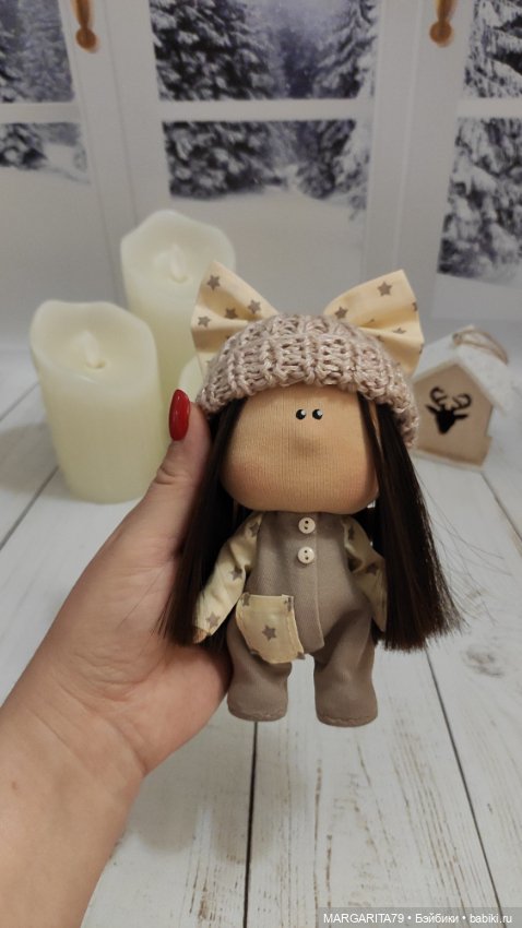 Крошечка ростом 14 см — Авторские текстильные куклы: Вальдорфские (фото 4)
