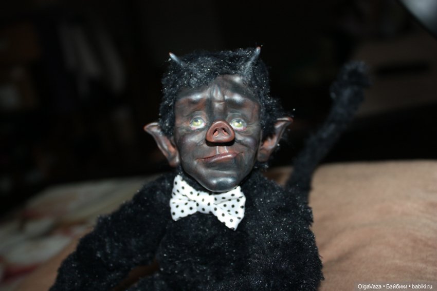 Чëрт-мечтатель — Игрушки в смешанной технике (мех и глина): Арт (фото 7)