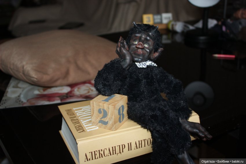 Чëрт-мечтатель — Игрушки в смешанной технике (мех и глина): Арт