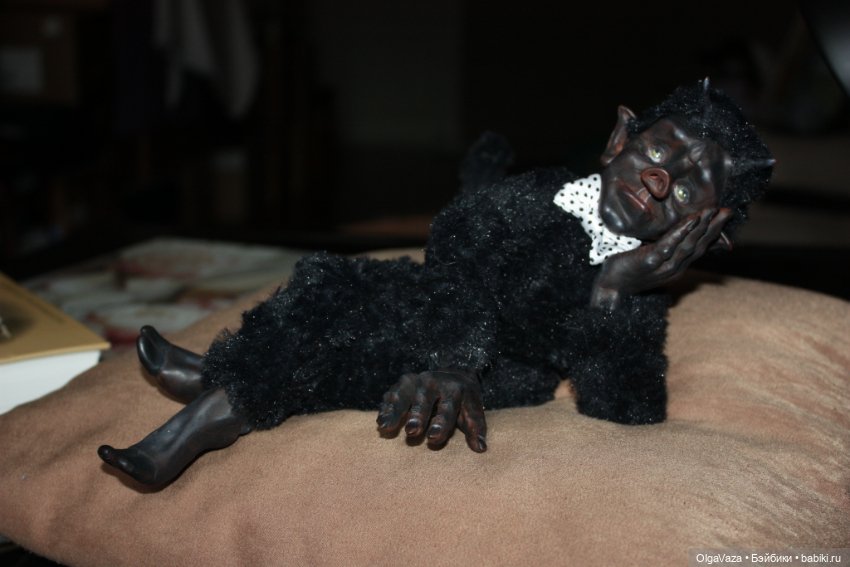 Чëрт-мечтатель — Игрушки в смешанной технике (мех и глина): Арт (фото 5)
