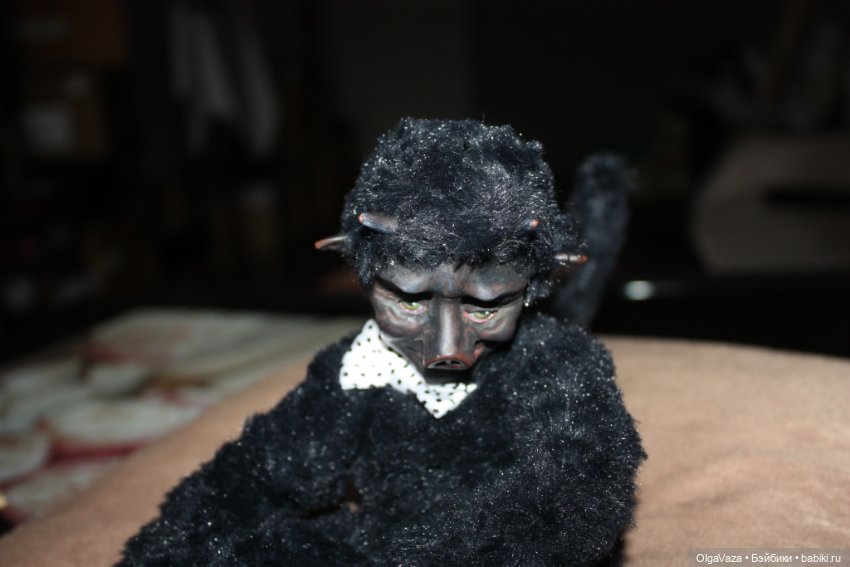 Чëрт-мечтатель — Игрушки в смешанной технике (мех и глина): Арт (фото 8)