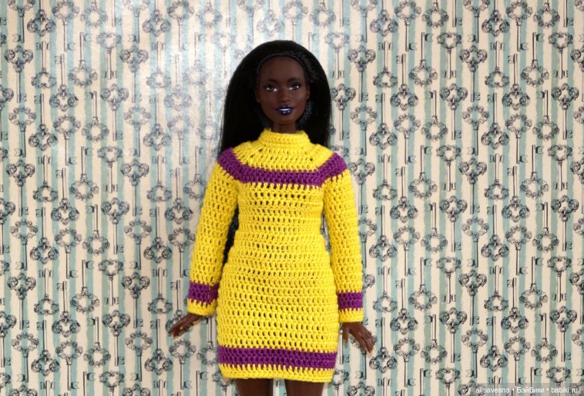 Весенняя лимонная коллекция платьев на Барби (фото 5)