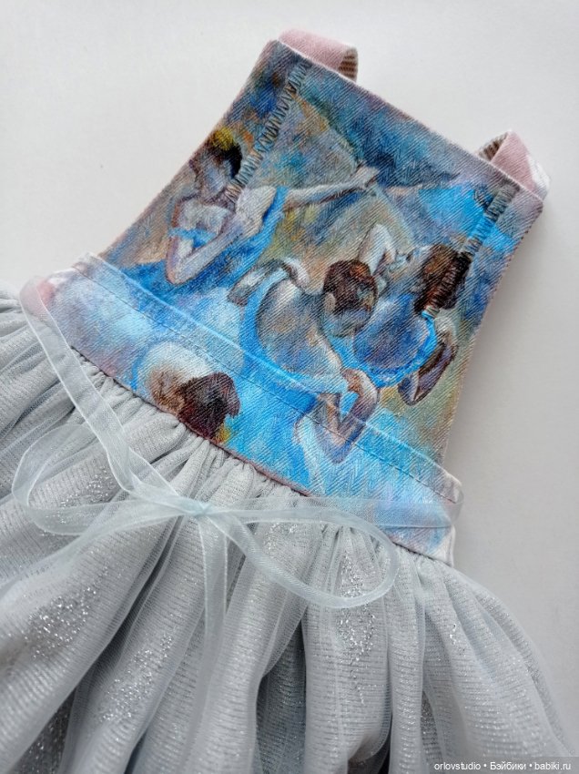 Голубые танцовщицы Дега на сарафане (фото 4)