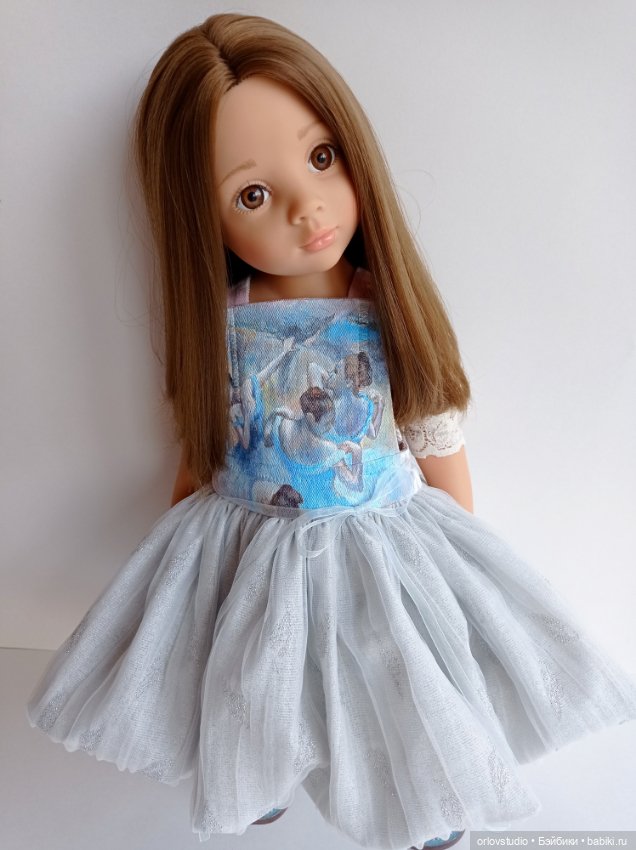 Голубые танцовщицы Дега на сарафане (фото 6)