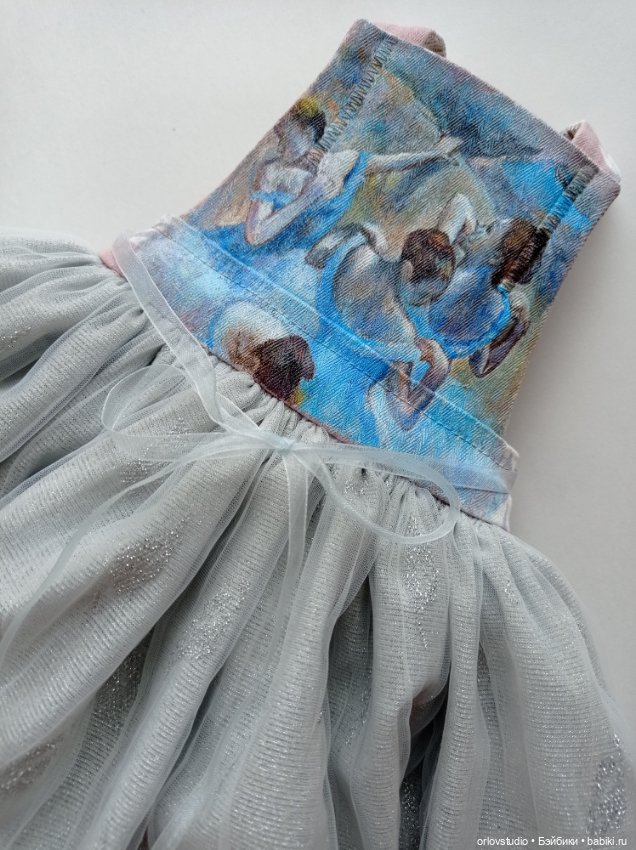 Голубые танцовщицы Дега на сарафане