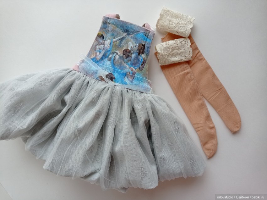 Голубые танцовщицы Дега на сарафане