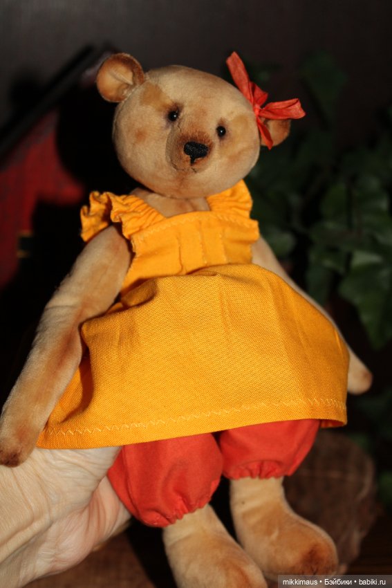 Мишка Глаша в деревенском стиле. Игрушки Глазуновой Анны