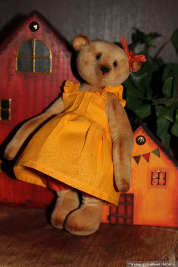 Мишка Глаша в деревенском стиле. Игрушки Глазуновой Анны (фото 10)