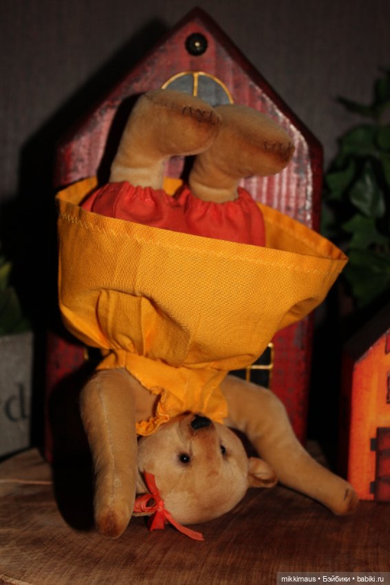 Мишка Глаша в деревенском стиле. Игрушки Глазуновой Анны (фото 8)