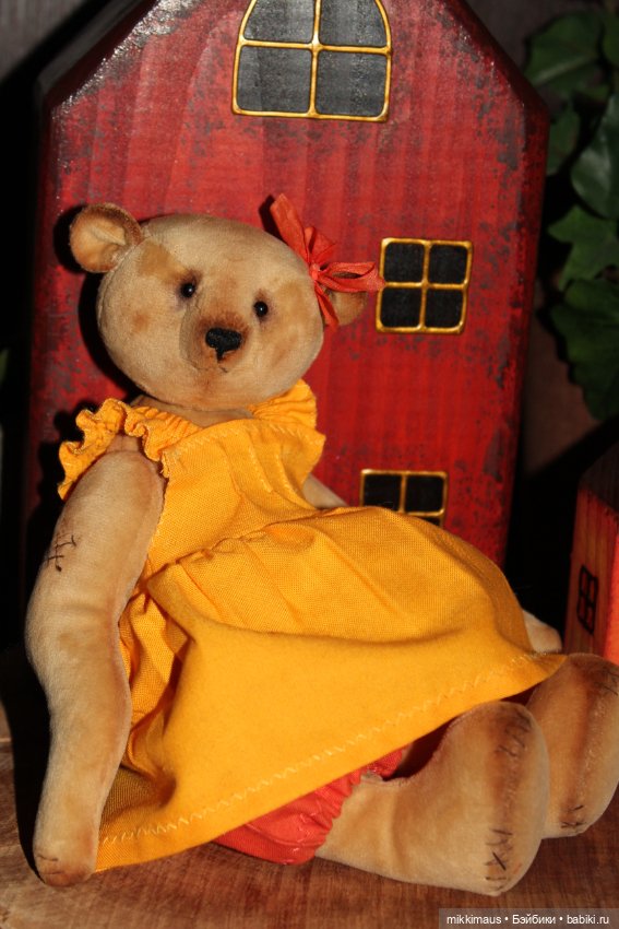 Мишка Глаша в деревенском стиле. Игрушки Глазуновой Анны