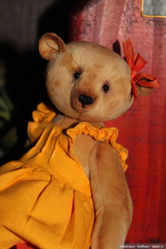 Мишка Глаша в деревенском стиле. Игрушки Глазуновой Анны (фото 7)
