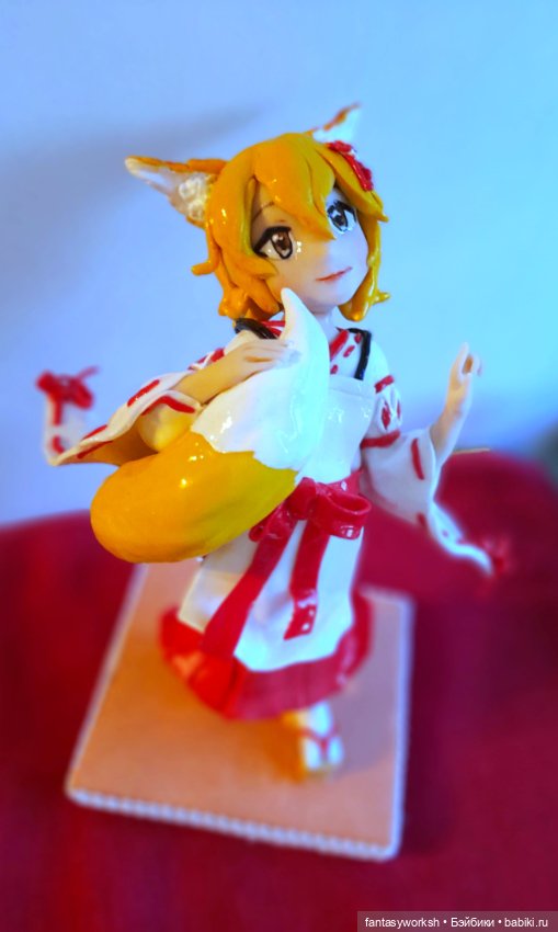 "Аниме. Фигурка Кицуне" Авторские куклы Натальи Игнатьевой