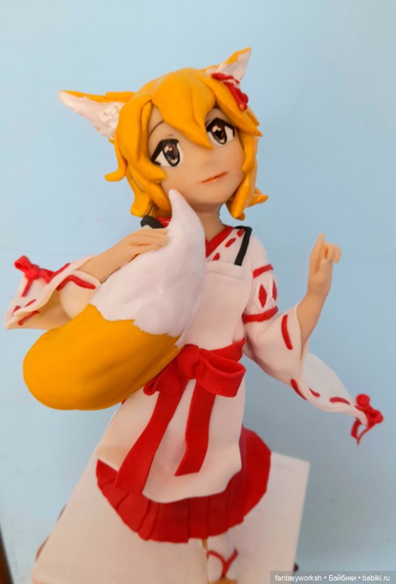 "Аниме. Фигурка Кицуне" Авторские куклы Натальи Игнатьевой