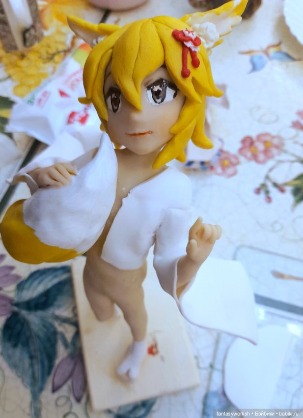 "Аниме. Фигурка Кицуне" Авторские куклы Натальи Игнатьевой