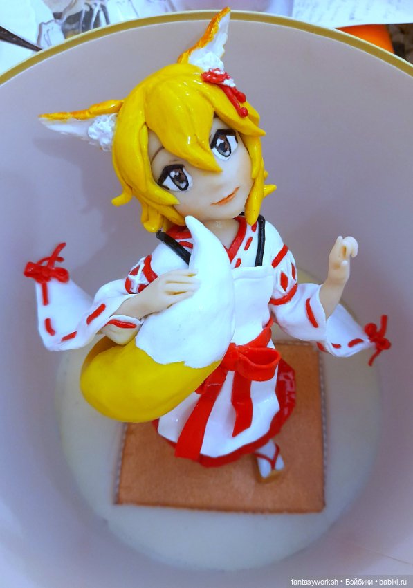 "Аниме. Фигурка Кицуне" Авторские куклы Натальи Игнатьевой