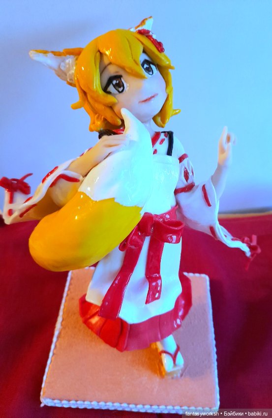 "Аниме. Фигурка Кицуне" Авторские куклы Натальи Игнатьевой